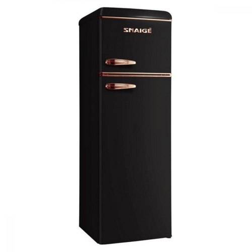 Холодильник Snaige з верхн. мороз., 172.5x63х56, холод.відд.-201л, мороз.відд.-57л, 2дв., A++, ST, retro, чорний-мідь