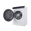 Пральна машина Haier фронтальна, 7кг, 1400, A+++, 44см, дисплей, пара, інвертор, люк чорний, прямий привід, білий