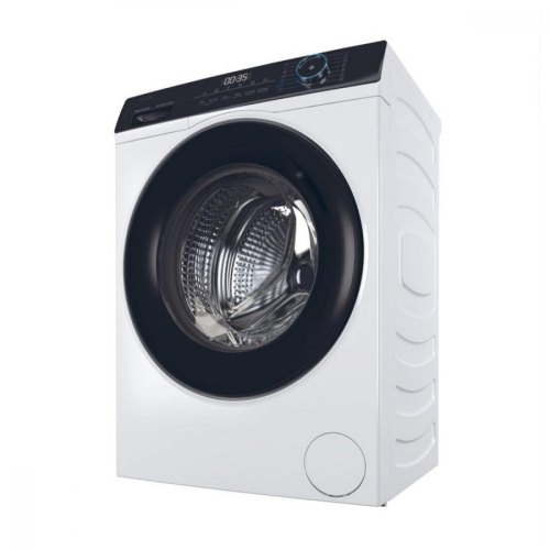 Пральна машина Haier фронтальна, 7кг, 1400, A+++, 44см, дисплей, пара, інвертор, люк чорний, прямий привід, білий