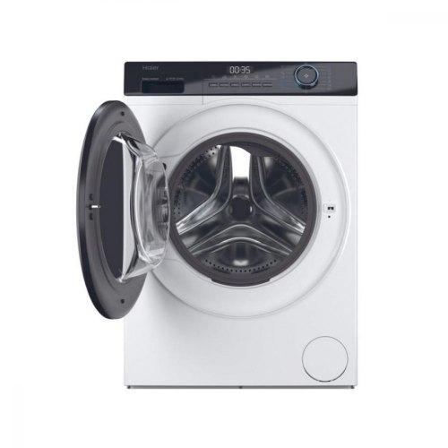 Пральна машина Haier фронтальна, 7кг, 1400, A+++, 44см, дисплей, пара, інвертор, люк чорний, прямий привід, білий