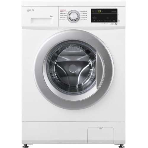 Пральна машина LG фронтальна, 6кг, 1200, A+++, 44см, дисплей, пара, інвертор, білий