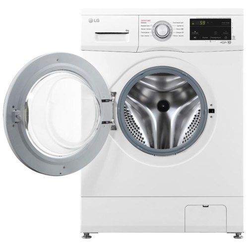 Пральна машина LG фронтальна, 6кг, 1200, A+++, 44см, дисплей, пара, інвертор, білий