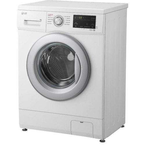Пральна машина LG фронтальна, 6кг, 1200, A+++, 44см, дисплей, пара, інвертор, білий