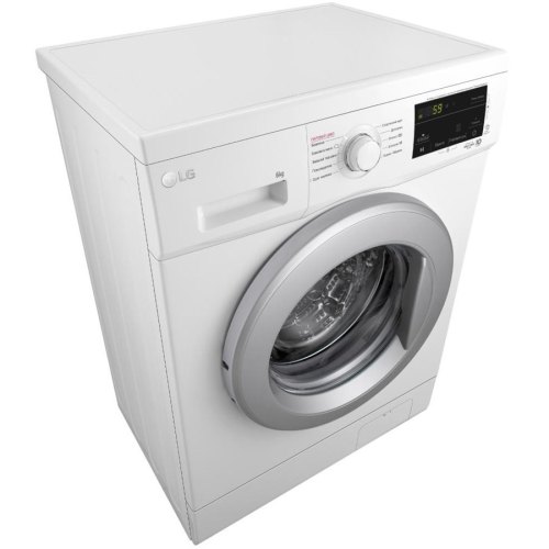 Пральна машина LG фронтальна, 6кг, 1200, A+++, 44см, дисплей, пара, інвертор, білий