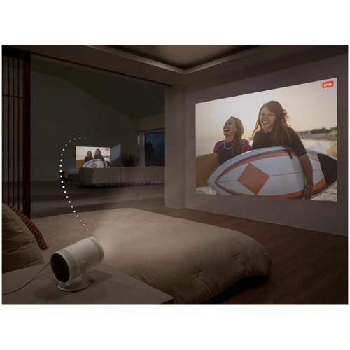 Проєктор Samsung The Freestyle 2nd-Gen White (SP-LFF3CLAXXUA) + Зовнішній акумулятор Samsung для проектора The Freestyle (VG-FBB3BA) у подарунок!