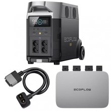 Комплект EcoFlow PowerStream - мікроінвертор 600W + зарядна станція Delta Pro