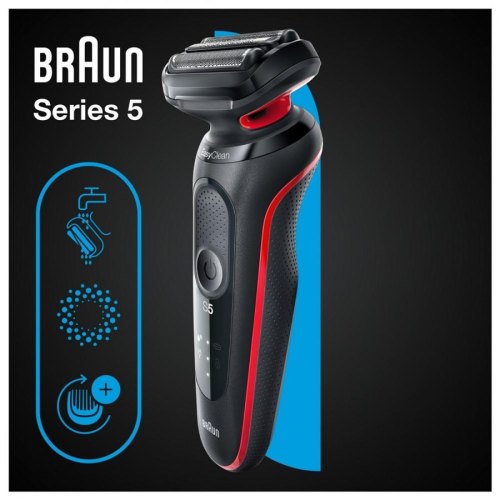 Електробритва Braun Series 5 51-R1000s, Black/Red (81770263)