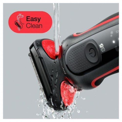 Електрична бритва BRAUN Series 5 51-R1200s чорна/червона