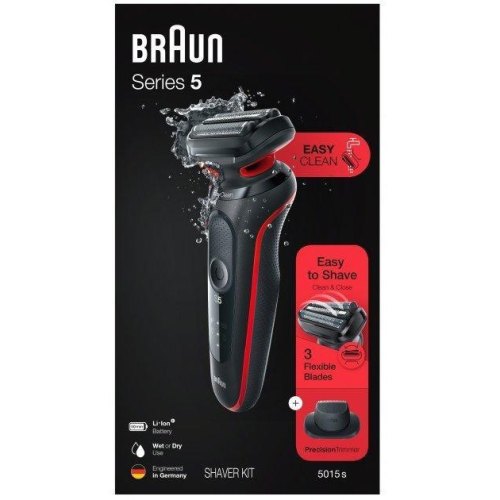 Електрична бритва BRAUN Series 5 51-R1200s чорна/червона