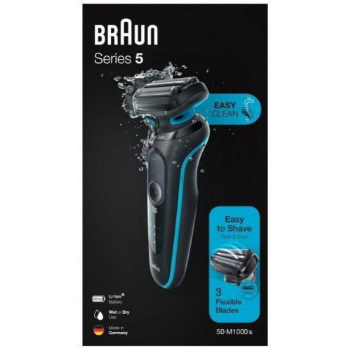 Електрична бритва BRAUN Series 5 51-M1000s чорна/м'ятна