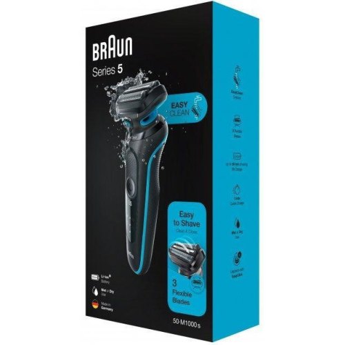 Електрична бритва BRAUN Series 5 51-M1000s чорна/м'ятна