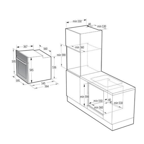 Вбуд. духовка HISENSE BSA 65226 AB