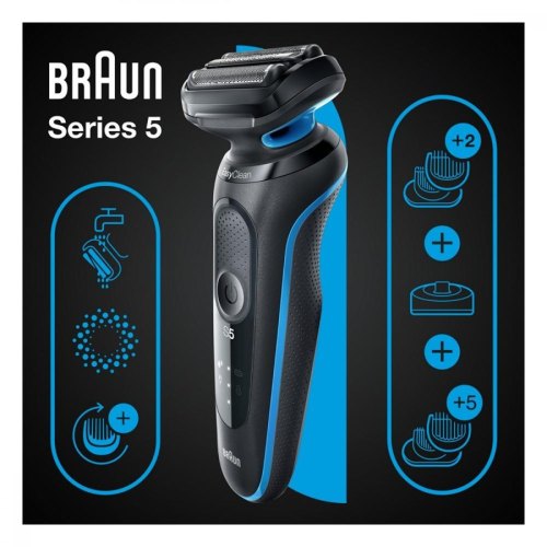 Електрична бритва BRAUN Series 5 51-B4650cs Чорний / Синій