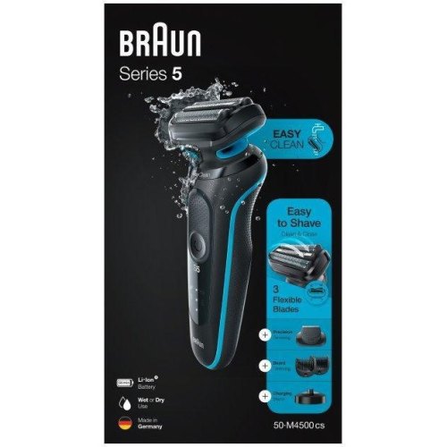 Електрична бритва BRAUN Series 5 51-M4500cs чорна/м'ятна