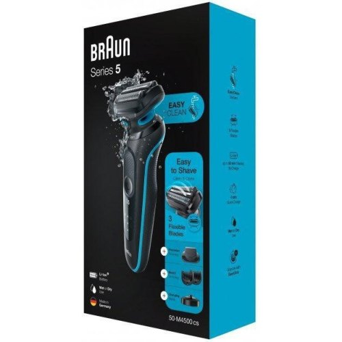 Електрична бритва BRAUN Series 5 51-M4500cs чорна/м'ятна