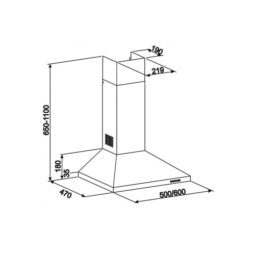 Витяжка ELEYUS KENT 700 50 WH