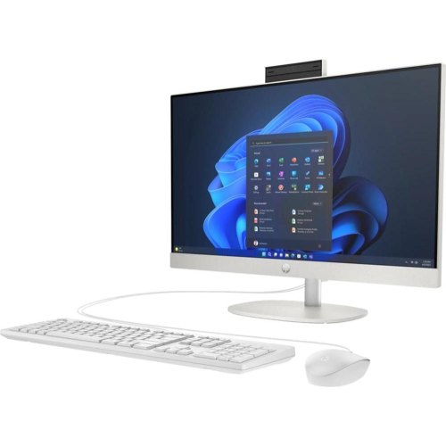 Моноблок HP 240-G10 23.8" FHD IPS AG, Intel i3-N300, 8GB, F256GB, UMA, WiFi, кл+м, 3р, DOS, білий