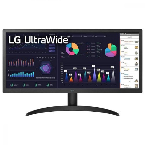 Монітор LG 25.7 26WQ500-B HDMI, Audio, IPS, 2560x1080, 21:9, 75Hz, sRGB 99%, FreeSync, HDR10