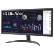Монітор LG 25.7 26WQ500-B HDMI, Audio, IPS, 2560x1080, 21:9, 75Hz, sRGB 99%, FreeSync, HDR10