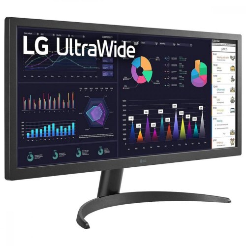 Монітор LG 25.7 26WQ500-B HDMI, Audio, IPS, 2560x1080, 21:9, 75Hz, sRGB 99%, FreeSync, HDR10