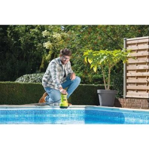 Насос для брудної та чистої води Ryobi RY18SPA-0, 18В ONE+, 4200л/г, вис 8 м, глиб 5 м, штуцер 1, таймер відключення, захист сухого ходу (без АКБ та