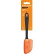 Лопатка кухонна Fiskars Essential, 27см, пластик, силікон, чорний
