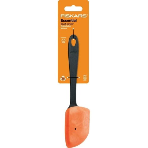 Лопатка кухонна Fiskars Essential, 27см, пластик, силікон, чорний