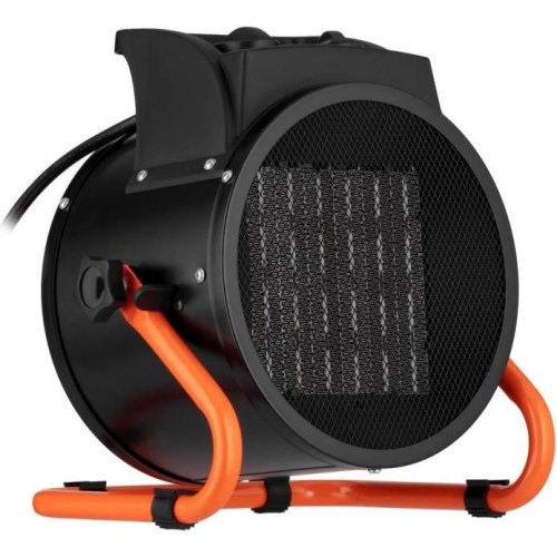 Теплова гармата електрична 2E Ceramic, 3кВт, 30м кв, 280м куб/год, керамічний нагрів. елемент (PTC), чорний