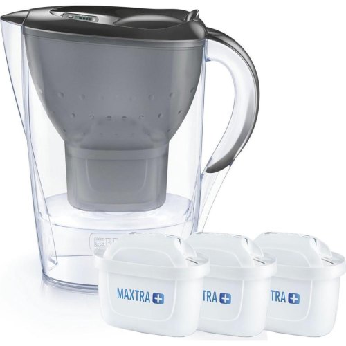 Фільтр-глечик Brita Marella + 3 картриджа, 2.4л (1.4л очищеної води), графіт
