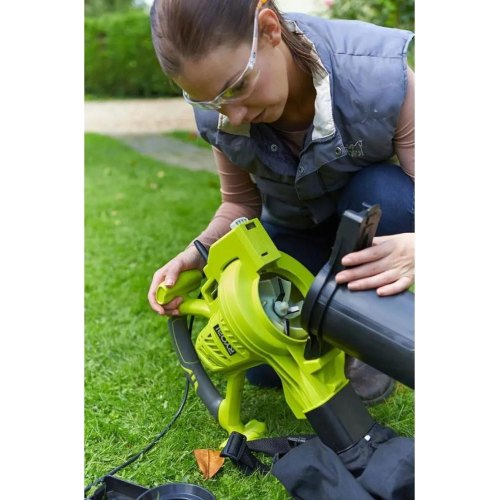 Повітродув-пилосос садовий Ryobi RBV3000CSV, 3000Вт, 3в1, 375км/год, 840куб/год, ергоремені Vertebrae, мішок 45л, 4.2кг