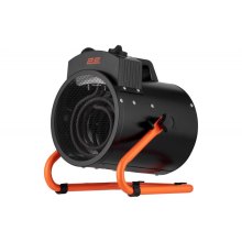 Теплова гармата електрична 2E Stainless, 3кВт, 30м кв., 286м куб./г, нагрів. елемент - нерж. сталь, IPX4, чорний