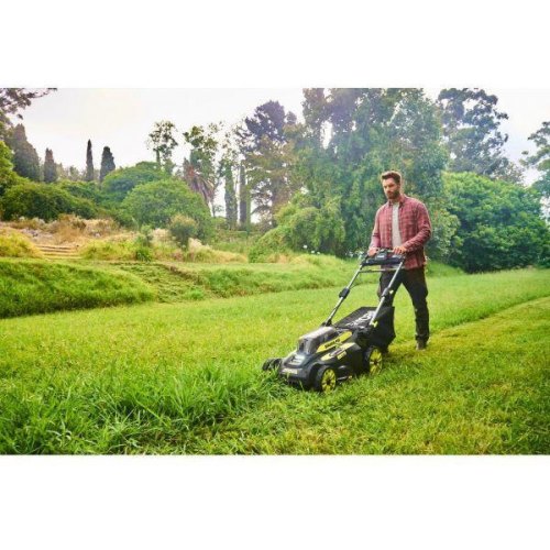 Газонокосарка акумуляторна Ryobi RY36LMX51A-160 самохідна, MAX POWER 36В, 1х6Аг, 51см, 70л, 20-70мм, , мульч-е, LED-фари, безщіткова, до 2000м.кв, 24.