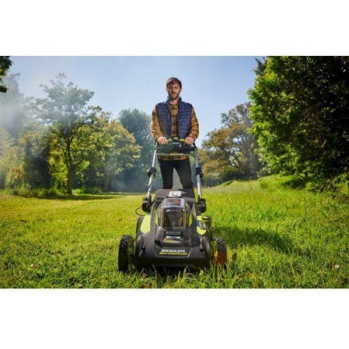 Газонокосарка акумуляторна Ryobi RY36LMX51A-160 самохідна, MAX POWER 36В, 1х6Аг, 51см, 70л, 20-70мм, , мульч-е, LED-фари, безщіткова, до 2000м.кв, 24.