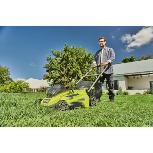 Газонокосарка акумуляторна Ryobi RLM36X46H50PG, MAX POWER 36В, 1х5Аг, 46см, 45л, 20-70мм, з функцією Power-Assist, 17.8кг