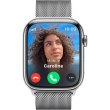 Смарт годинник Apple Watch Series 9 GPS + Cellular 45mm Silver S. Steel Case w. Silver Milanese Loop **