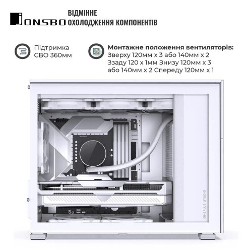 Корпус JONSBO D31 MESH SC White