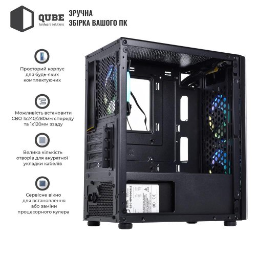 Корпус QUBE BLOCK Black (BLOCK_FMMU3)