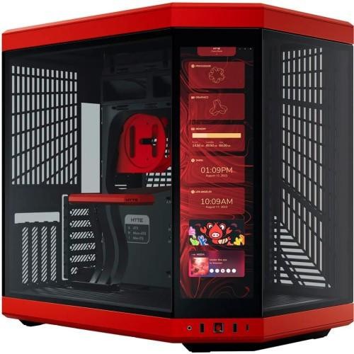 Корпус Hyte Y70 TOUCH Black-Red, Mid-Tower / ATX, Micro-ATX и Mini-ITX PC Case with PCIE 4.0 cable included