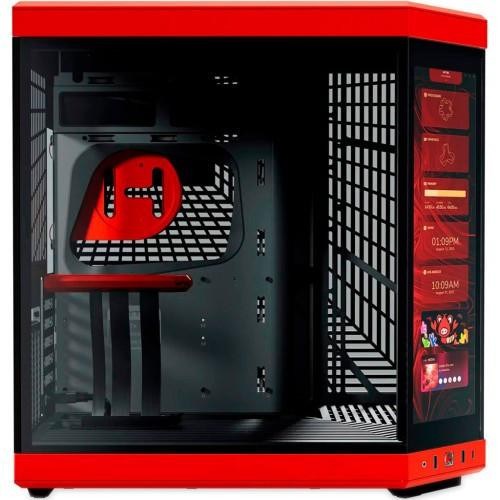 Корпус Hyte Y70 TOUCH Black-Red, Mid-Tower / ATX, Micro-ATX и Mini-ITX PC Case with PCIE 4.0 cable included
