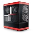 Корпус Hyte Y40 Black-Red, Mid-Tower / ATX, Micro-ATX и Mini-ITX PC Case with PCIE 4.0 cable includ