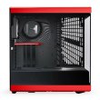 Корпус Hyte Y40 Black-Red, Mid-Tower / ATX, Micro-ATX и Mini-ITX PC Case with PCIE 4.0 cable includ