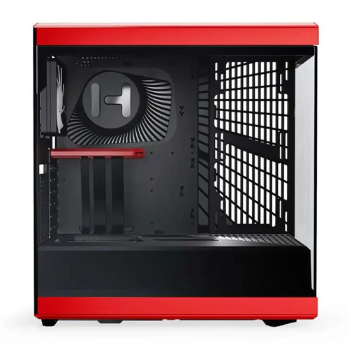 Корпус Hyte Y40 Black-Red, Mid-Tower / ATX, Micro-ATX и Mini-ITX PC Case with PCIE 4.0 cable includ