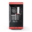 Корпус Hyte Y40 Black-Red, Mid-Tower / ATX, Micro-ATX и Mini-ITX PC Case with PCIE 4.0 cable includ