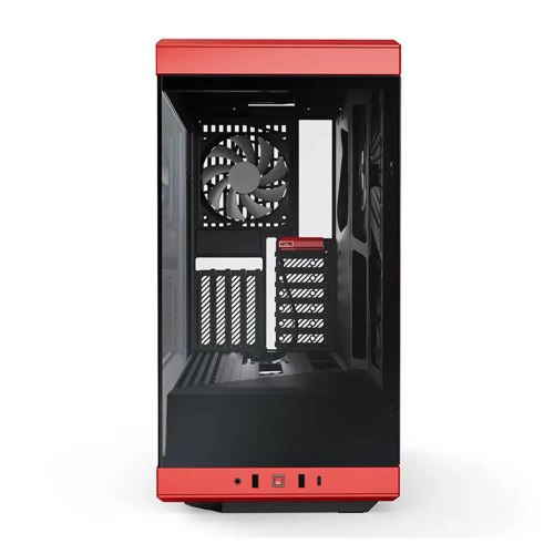 Корпус Hyte Y40 Black-Red, Mid-Tower / ATX, Micro-ATX и Mini-ITX PC Case with PCIE 4.0 cable includ