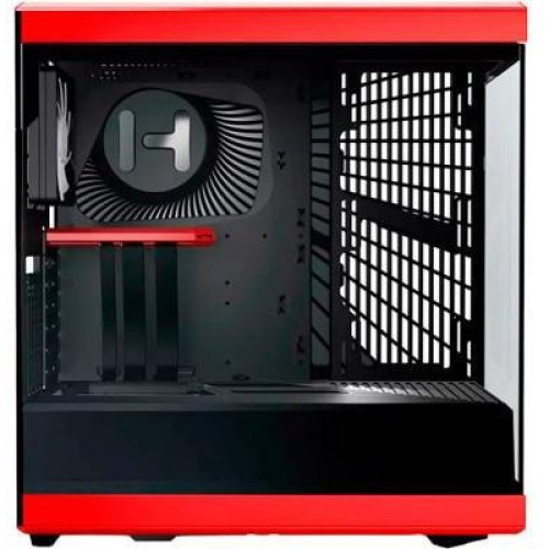 Корпус Hyte Y40 Black-Red, Mid-Tower / ATX, Micro-ATX и Mini-ITX PC Case with PCIE 4.0 cable includ