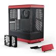 Корпус Hyte Y40 Black-Red, Mid-Tower / ATX, Micro-ATX и Mini-ITX PC Case with PCIE 4.0 cable includ
