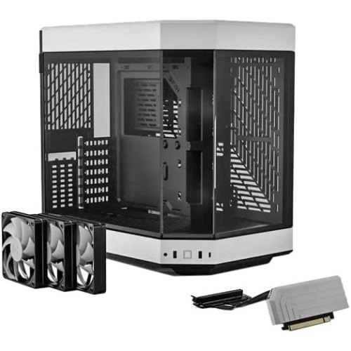 Корпус Hyte Y60 Black-White, Mid-Tower E-ATX, ATX, Micro-ATX и Mini-ITX  with PCIE 4.0 cable includ
