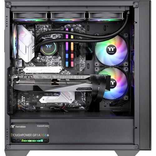 Корпус Thermaltake Divider 370 TG ARGB/Black/Win/SPCC/Te mpered Glass*1/120mm ARGB PWM Fan*3