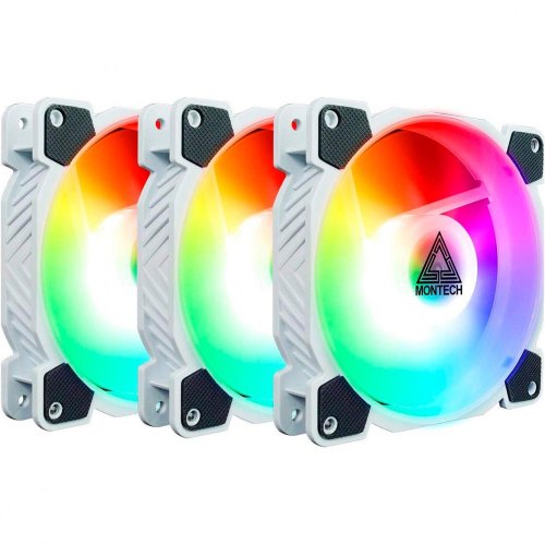 Кулер для корпусу, Montech 120MM Z3 PRO ARGB FAN 27дБ, 1500об/хв, білий