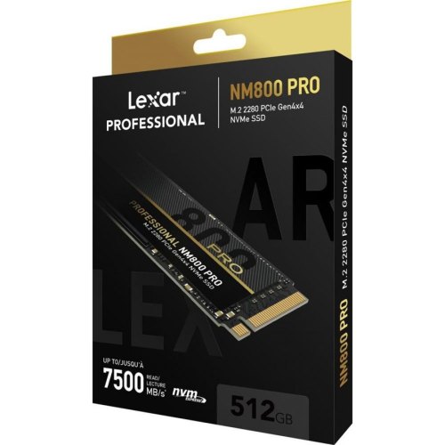 Накопичувач SSD LEXAR PCIE G4 M.2 512GB NM800 PRO (LNM800P512G-RNNNG)